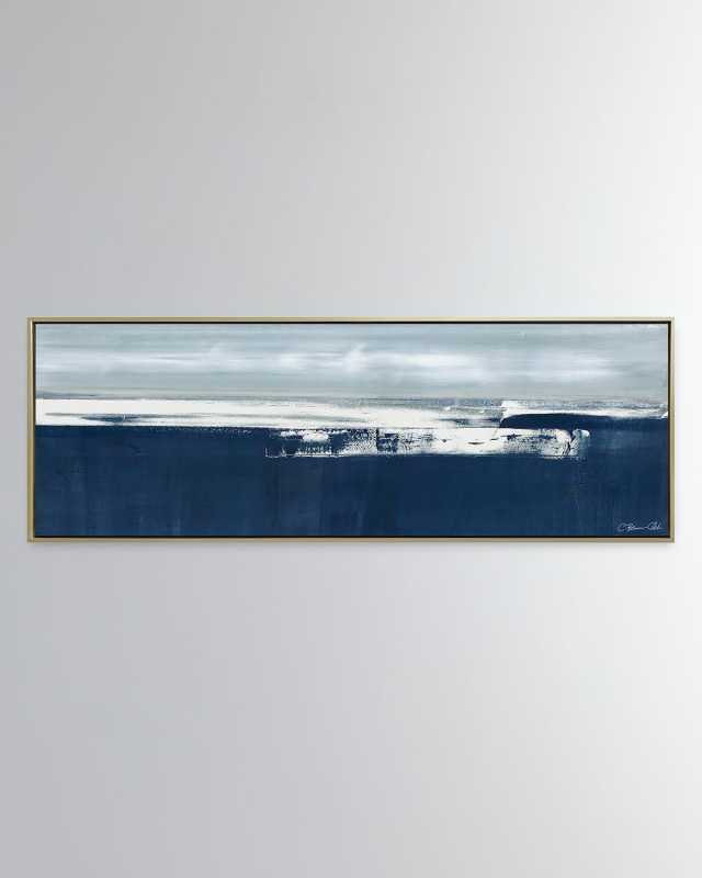"Coastal Landscape" Hand-Embellished Giclee on Canvas by Carol Benson-Cobb, 73.5" x 25.5"